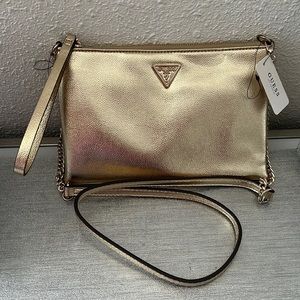 New GUESS Gold Crossbody Pouch